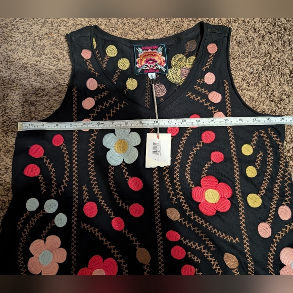 Colorful Embroidered Women's Top Johnny Was - Picture 4 of 7